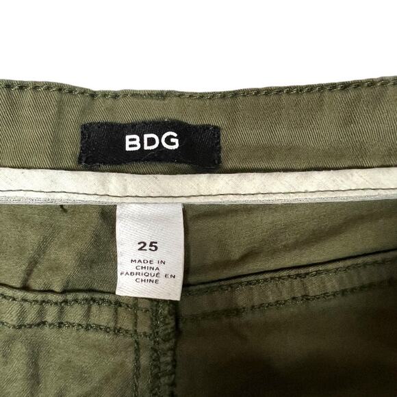 Urban Outfitters BDG Jeans Olive Green Zip Fly Skinny Leg Twill Pants Women's 25 - Picture 3 of 11